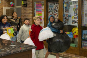 HEB recycling program at Somerset Collegiate and Judson Middle School on March 28, 2025 in San Antonio, Texas.